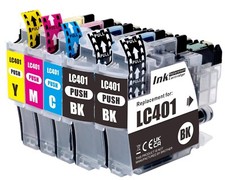 5PK Ink Cartridges fits Brother LC401 MFC-J1010DW MFC-J1012DW MFC-J1170DW