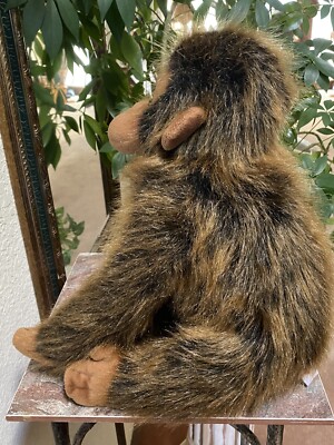【当時物】1990s Mitchell Tyrie テディベア モヘアベア 1999 TY Brown Mohair Long Hair Monkey Chimpanzee 18” Plush Stuffed
