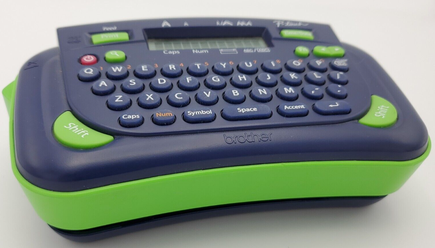 Brother PT-80 P-Touch Handheld Label Printer in Blue and Green-image