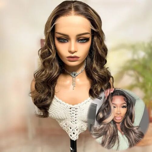6x4 HD Lace Closure Glueless Wig Brazilian Human Hair Wig - Afbeelding 1 van 3
