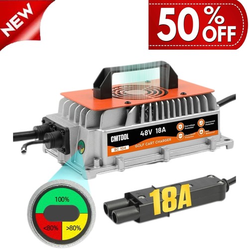 48V 18A Golf Cart Charger Lead Acid Battery Charger 2Pin Plug Fit For