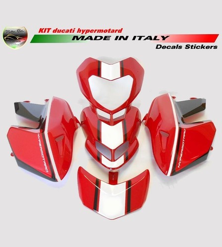 Kit adesivi personalizzato per moto rossa Ducati Hypermotard 796/1100