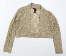 Nina Leonard Womens Beige Jacket Size M