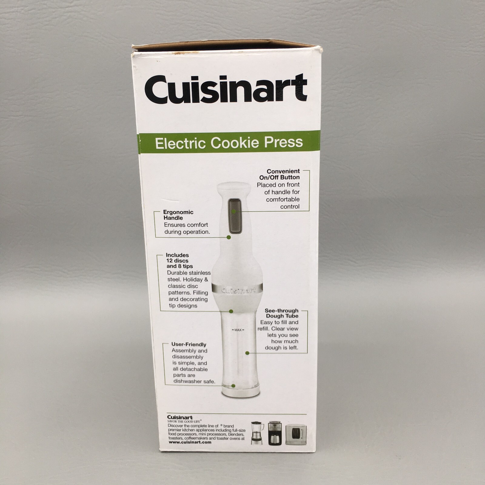 Cuisinart Electric Cookie Press CCP10 White Complete w/ Original Box eBay