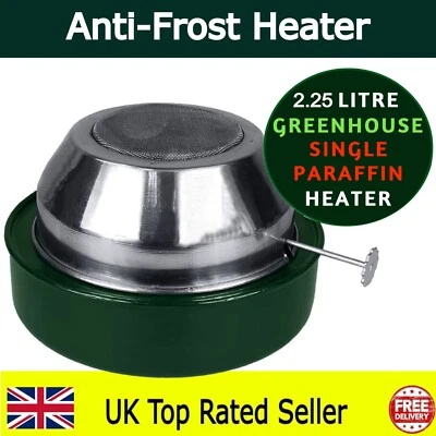 small paraffin greenhouse heater anti frost warmer 2.2l compact powerful heater