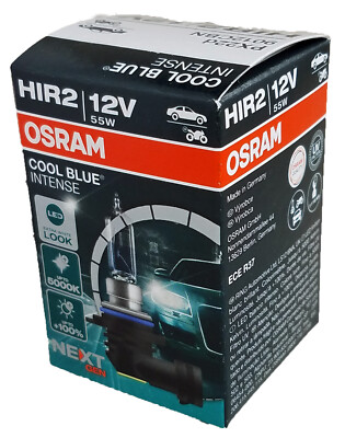 HIR2 12V 55W PX22d Cool Blue Intense NEXT 5000K +100% 1pc OSRAM