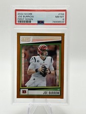 Joe Burrow 2022 Score FIRST DOWN PSA 8 POP 1 Serial # 05/10 BENGALS