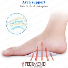 PEDIMEND? 4X Arch Support Gel Pads for Flat Foot Relieves Relief from Arch Pain