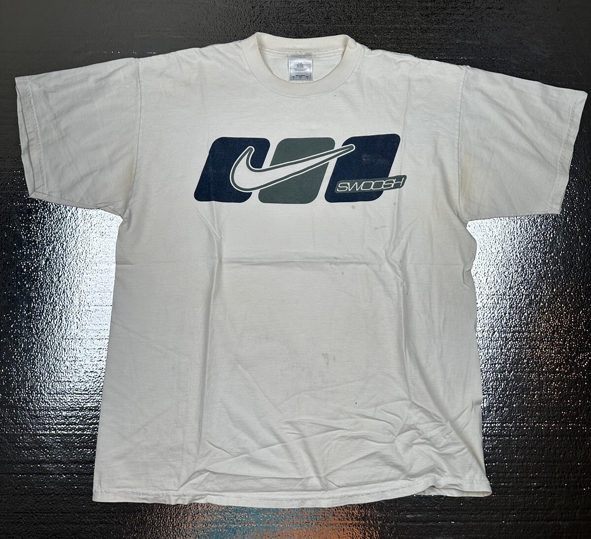 Vintage Nike White T Shirt XL Swoosh Center check 00s Used Vintage Nike White T Shirt XL Swoosh Center check 00s Used