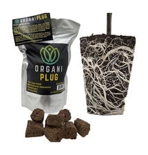 VPS OrganiPlug Hydroponic Seed Starter Plugs, 50 Pack, Rapid Root Planting Po...