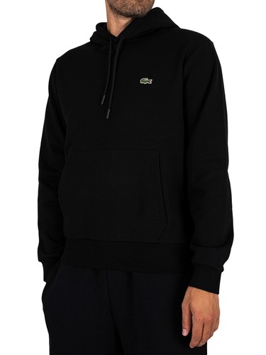 Lacoste Hooded Fleece Sweatshirt - Black - XL - Men