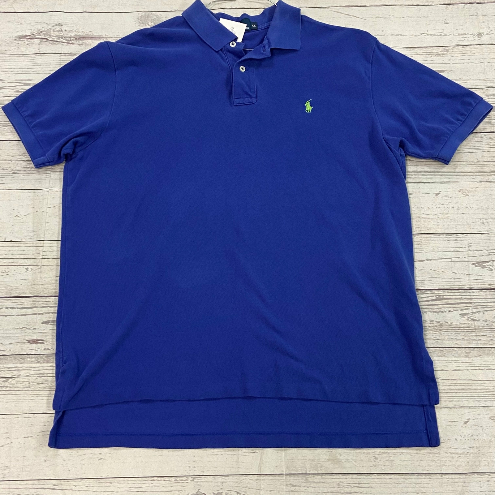 Polo Ralph Lauren blu maglia manica corta uomo taglia XL verde mini pony