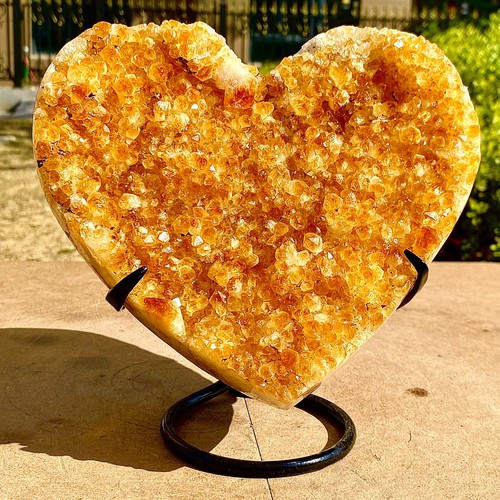 7.83LB Brazilian yellow crystal block hand cutting heart-shaped treatment - 第 3/14 張圖片