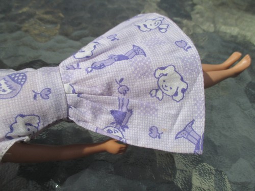 Skipper Doll Clone Purple & White Puppy Dress 1960s - Picture 15 of 19