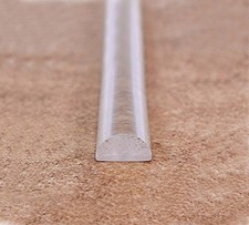 1/2" by 1/4" Clear Acrylic, Frameless Shower Dam / Threshold - 35 in long