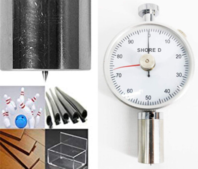 Double Needle Shore D Hardness Durometer Tester Meter 20 to 90 HD Hard Rubber