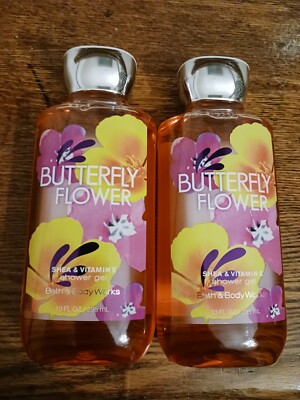 BATH AND BODY WORKS BUTTERFLY FLOWER SHOWER GEL LOT OF RARE DISCONTINUED 