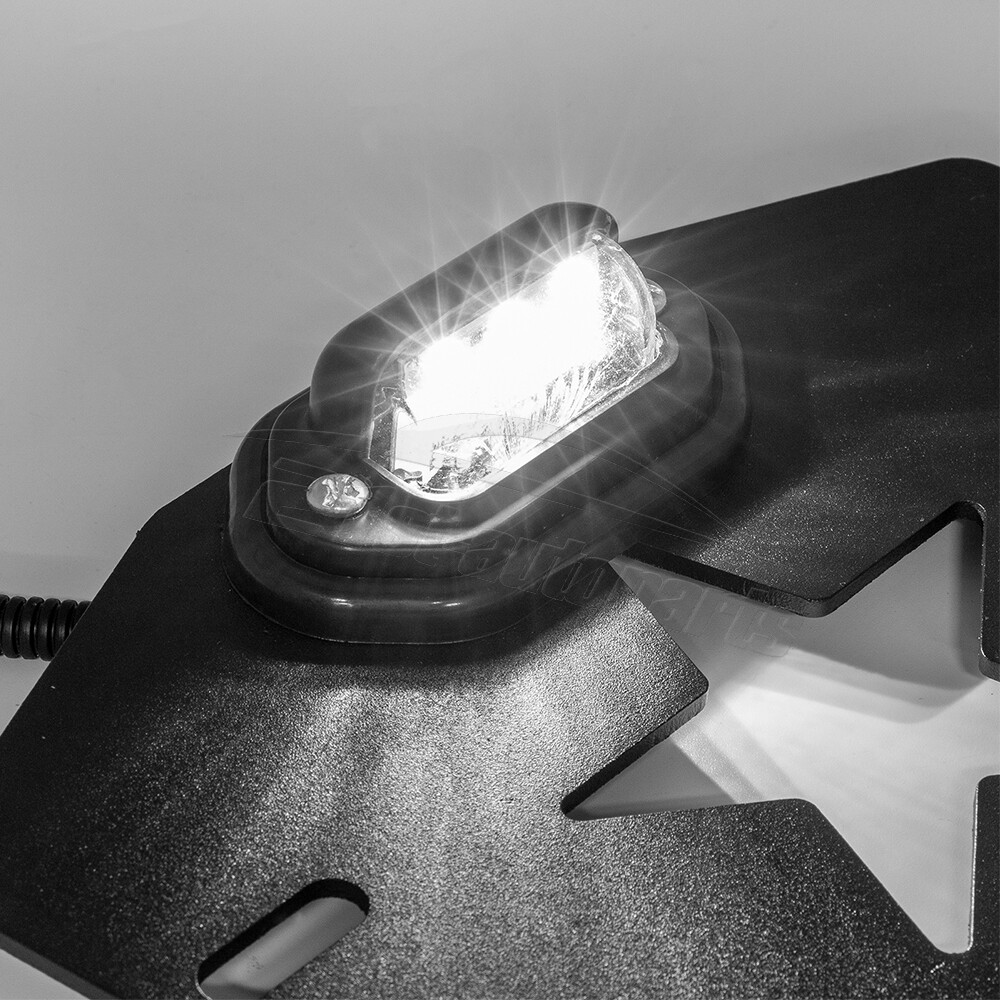 UTV LED License Plate Light Holder For CanAm X3 Polaris RZR Pro XP