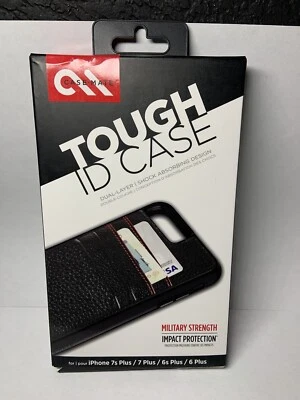 New Case-Mate Black TOUGH ID Case For iPhone 8+, 7+, 7s+, 6s+, 6+ - Image 1 of 4