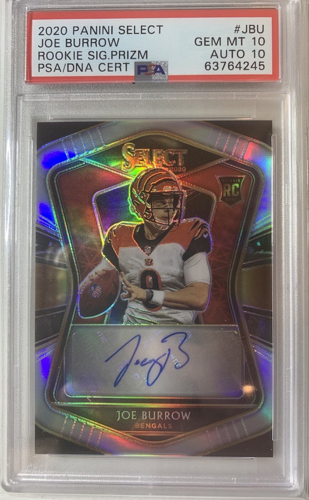Joe Burrow Panini Select Rookie Signatures #JBU Base