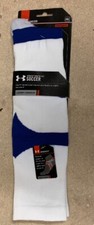 Under Armour Dominate OTC Soccer Socks White And Blue