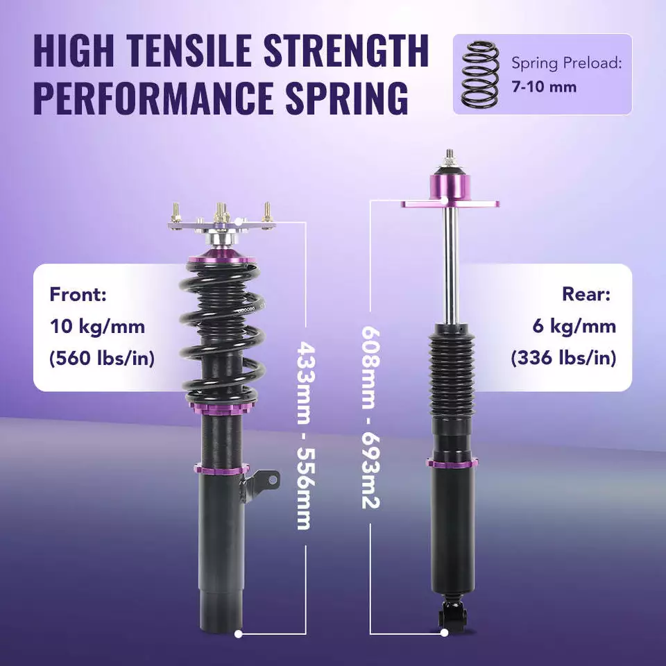 Front Rear Adjustable Coilover Suspension Kit Front Rear for Mazda 3 2004-2013 Foto 3 de 4