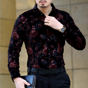 camisas de terciopelo para hombre