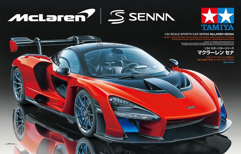 Maquette McLAREN SENNA TAMIYA 1/24 kit plastique sans défaut d'ajustement avec 2 déclinaisons