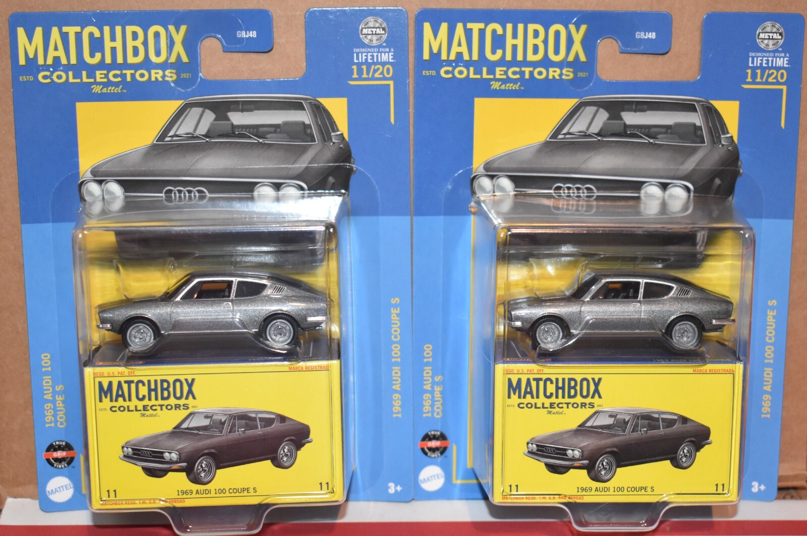 Matchbox Collectors 1969 AUDI 100 COUPE S LOT OF 2   New