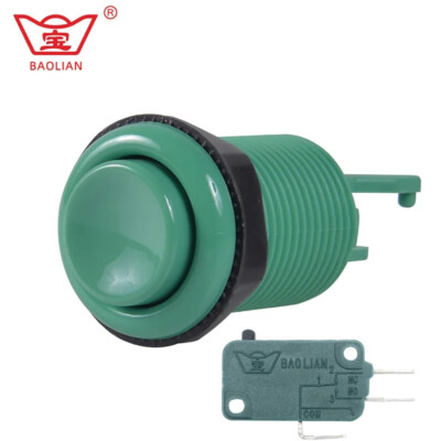 Baolian Arcade Button Kit 2833 American Style 28mm Push Button with Three Termin