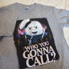 Who You Gonna Call Ghostbusters Mens Gray T-Shirt Size M Vintage