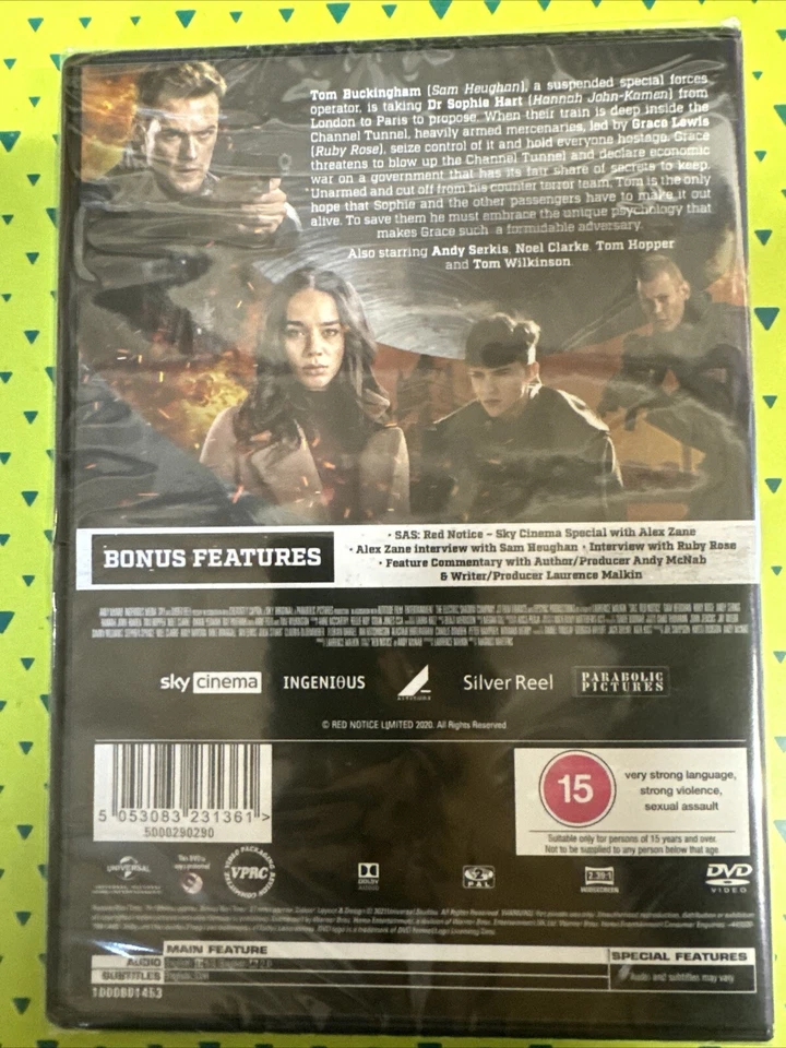 SAS: Red Notice NEW SEALED DVD - Image 2 of 2
