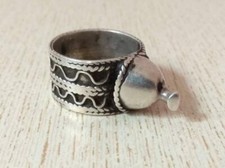 Antique Silver Berber Ring from Morocco, Size US 10,Berber Rings