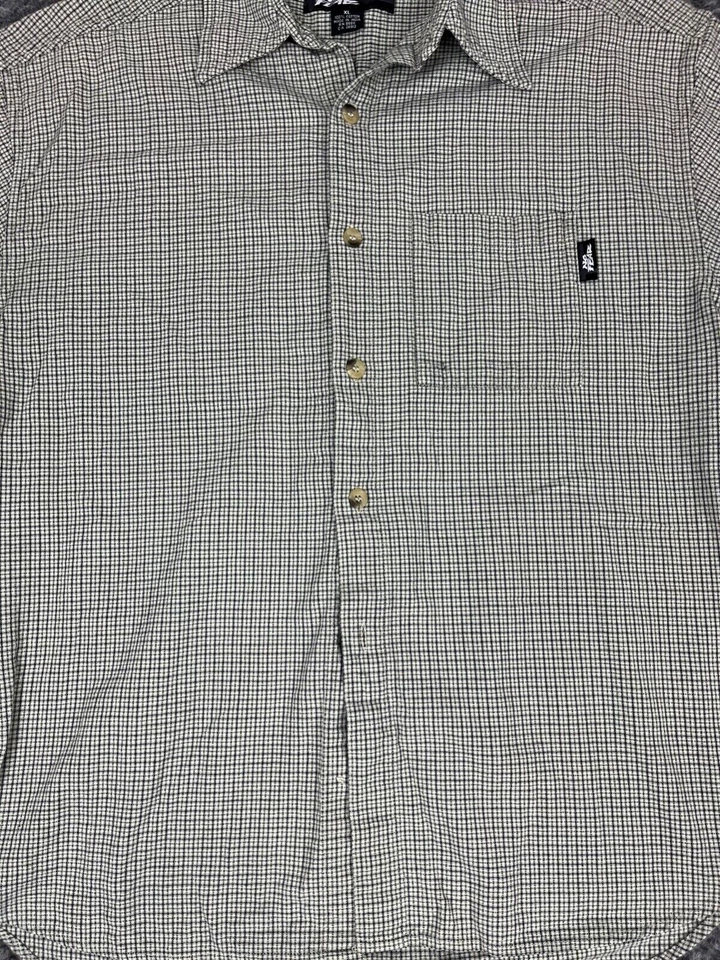 Vintage No Fear Shirt Mens XL Gray Button Up Skateboarding Made in USA 90s - Image 4 of 4