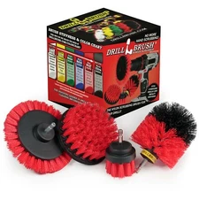 Outdoor Power Scrubber Brush Kit - Garden, Patio, and Deck Cleaning