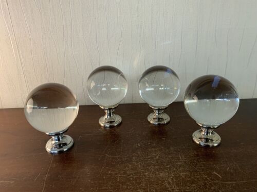 4 boules d'escalier transparente en cristal (prix pour 1) - Photo 1/9