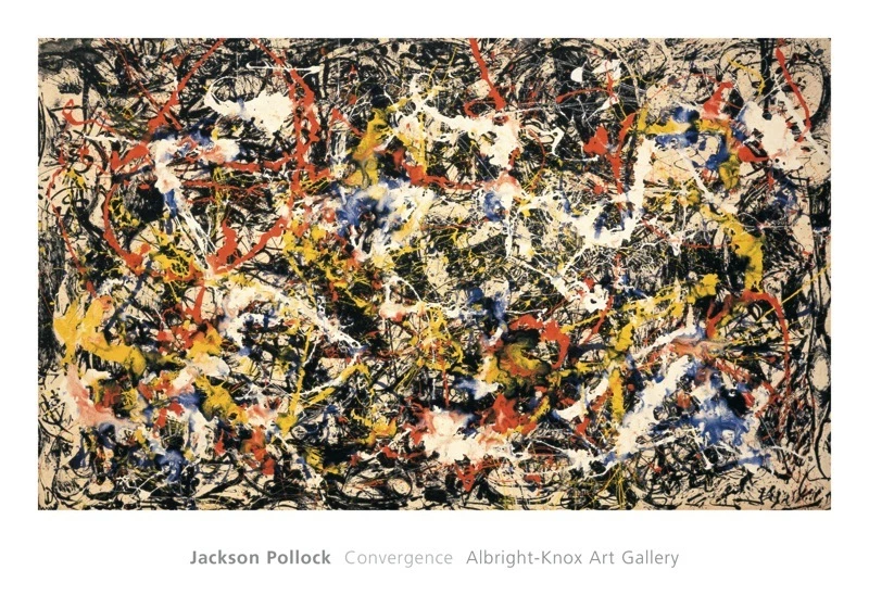 Convergence by Jackson Pollock Art Print Abstract Poster 28x40