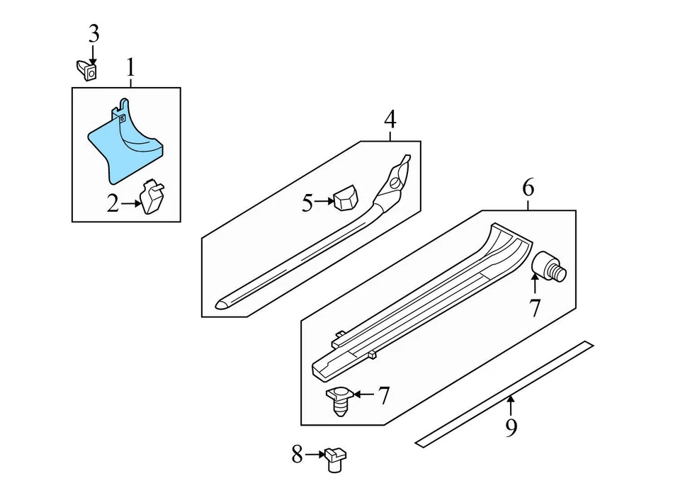 1999-2006 AUDI TT - Painel inferior esquerdo do pilar A TRIM/KICK 8N0867271B - Imagem 3 de 4