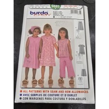 Burda Easy 9885 Girls Dress and Top Sewing Pa...