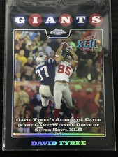 David Tyree 2008 Topps Chrome #TC152 Refractor New York Giants