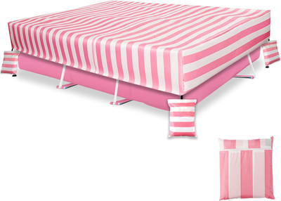 Premium Waterproof Rectangular Pool Cover with Sandbags - Pink