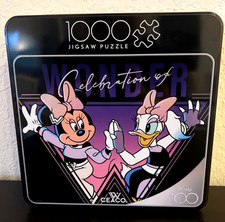 Ceaco DISNEY 100 Celebration MINNIE MOUSE  DAISY 1000pc. PUZZLE w/Metal Tin Box