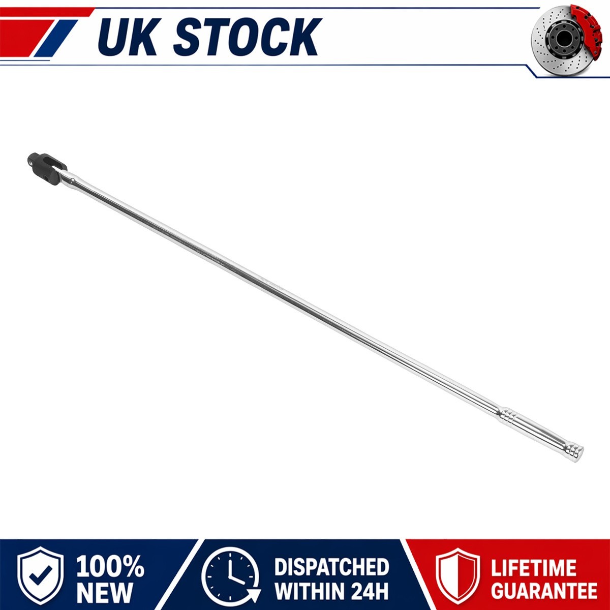 Heavy Duty Breaker Knuckle Bar 3/4in Drive 1000mm Flexible Head For Wheel Nut - Image 4