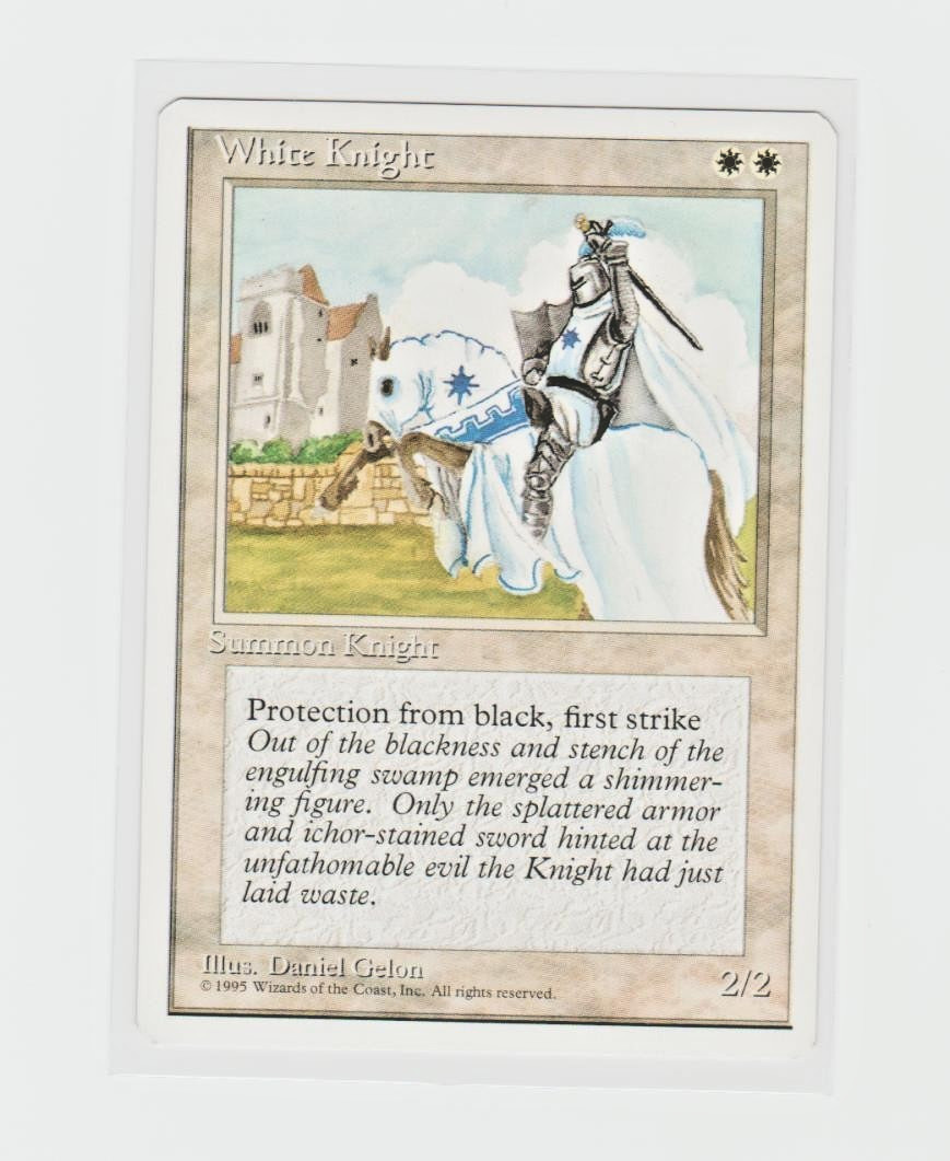 Magic the Gathering ~ MTG ~ 1x White Knight ~ Fourth Edition ~ 4Ed ~ M/NM