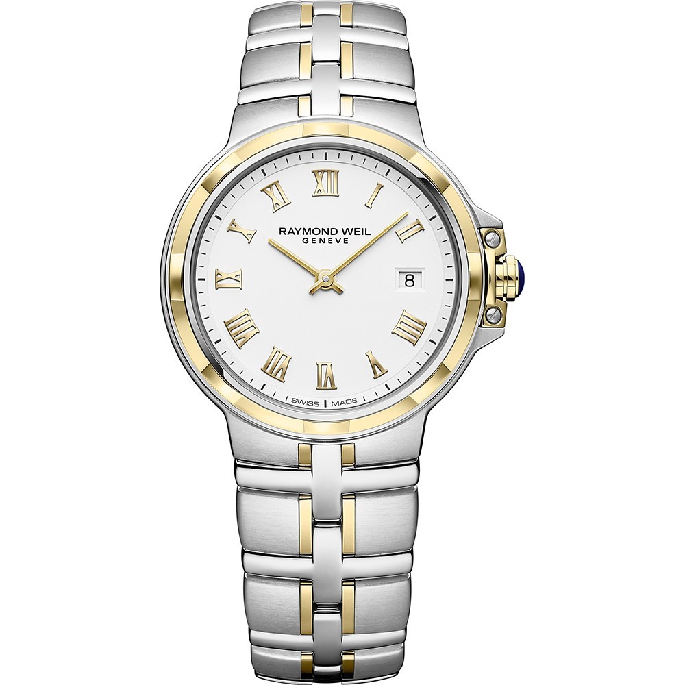 Raymond Weil Parsifal ladies two-tone 30mm sapphire crystal 