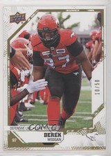 2019 Upper Deck CFL Gold 10/50 Derek Wiggan #149 o1h