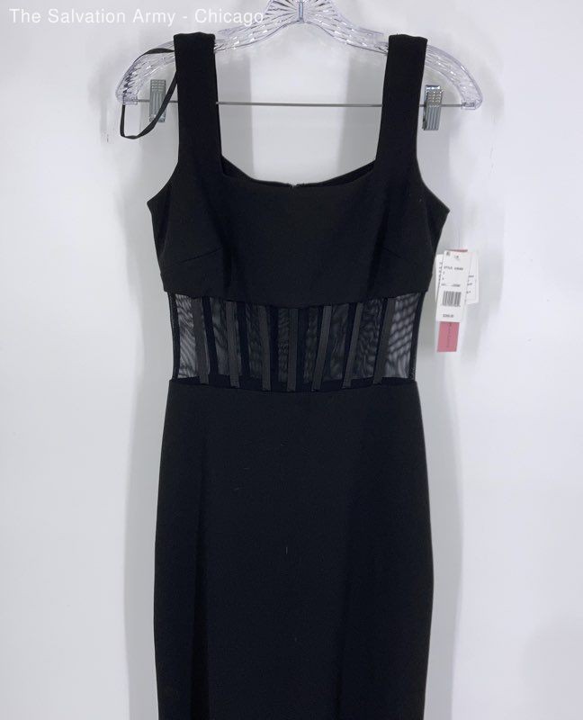 Aqua Womens Black Square Neck Sleeveless Casual Long Maxi Dress Size 4