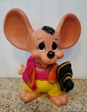 Banco de ratón mexicano de oreja grande vintage años 70 TOPO GIGIO Roy Des Of Fla Boy