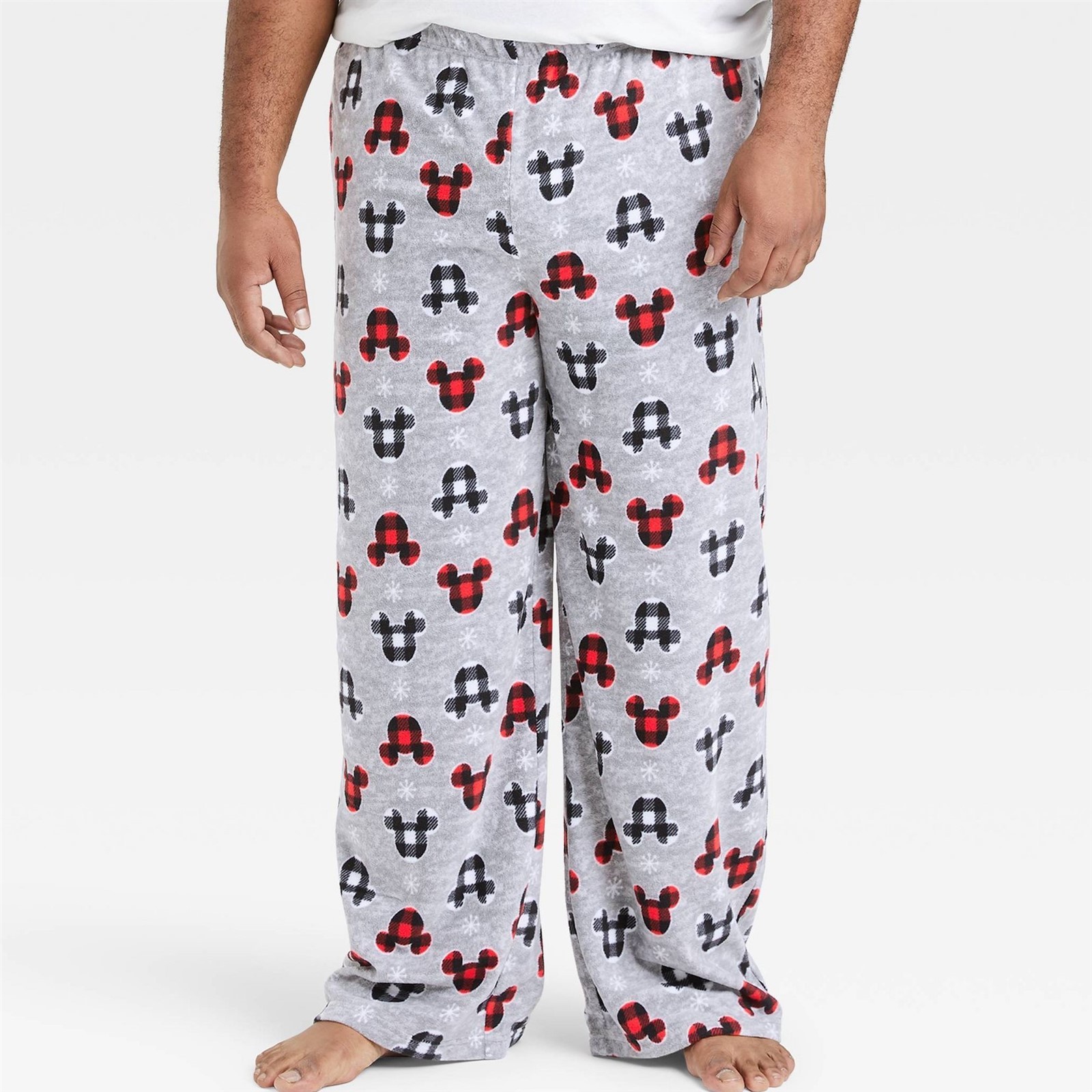 Hombre Mickey Mouse Polar Pijama Pantalones XXL- Gris Navidad Vacaciones Disney