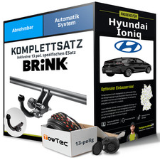 Für HYUNDAI Ioniq Typ AE Anhängerkupplung abnehmbar +eSatz 13pol 16- NEU